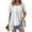 White, variant on LADIGASU Women's Printed Fake Two Piece Short Sleeve Round-Neck Blouses Top