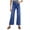 Royal blue, variant on High Waist Women Casual Wide Leg Denim Pants Cropped Baggy Ankle Jeans with Pocket