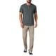 thumbnail image 2 of Camisetas Henley para hombres INSPIRE CHIC, casuales de verano, de manga corta, con botones, camiseta básica M gris oscuro, 2 of 6