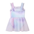 thumbnail image 5 of Glisme Summer Girls Swimsuit Swimwear With Cute Cartoon Design Lightweight Sun Swimwear For Swimming Lessons And Beach Days Relaxed Fit Bathing Suits Size 5-6 Years Purple, 5 of 8