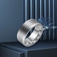 thumbnail image 3 of facefd Men Stainless Steel 8mm Ring Fish Hook Rings Fishing Band Loop Simple Style Fashion Accessory Jewelry Gifts for 12, 3 of 9