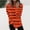 #Orange, variant on Women Crew Neck T Shirts,Long Sleeve Pullover Tops, Women's Striped Color Block Sweatshirts,#Orange,Size M