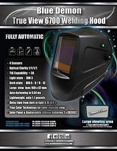 Blue Demon Trueview 6700 Welding Helmet