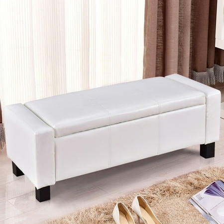 bench bed storage leather ottoman furniture footstool pu organizer gymax dialog displays option button additional opens zoom