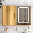 thumbnail image 4 of Bathroom Mirror Cabinet Wall Medicine Cabinet with 3-Color Dimmable Bathroom LED Mirror Medicine Cabinet Over The Toilet Storage Cabinet for Bathroom Kitchen Laundry Room, 4 of 11