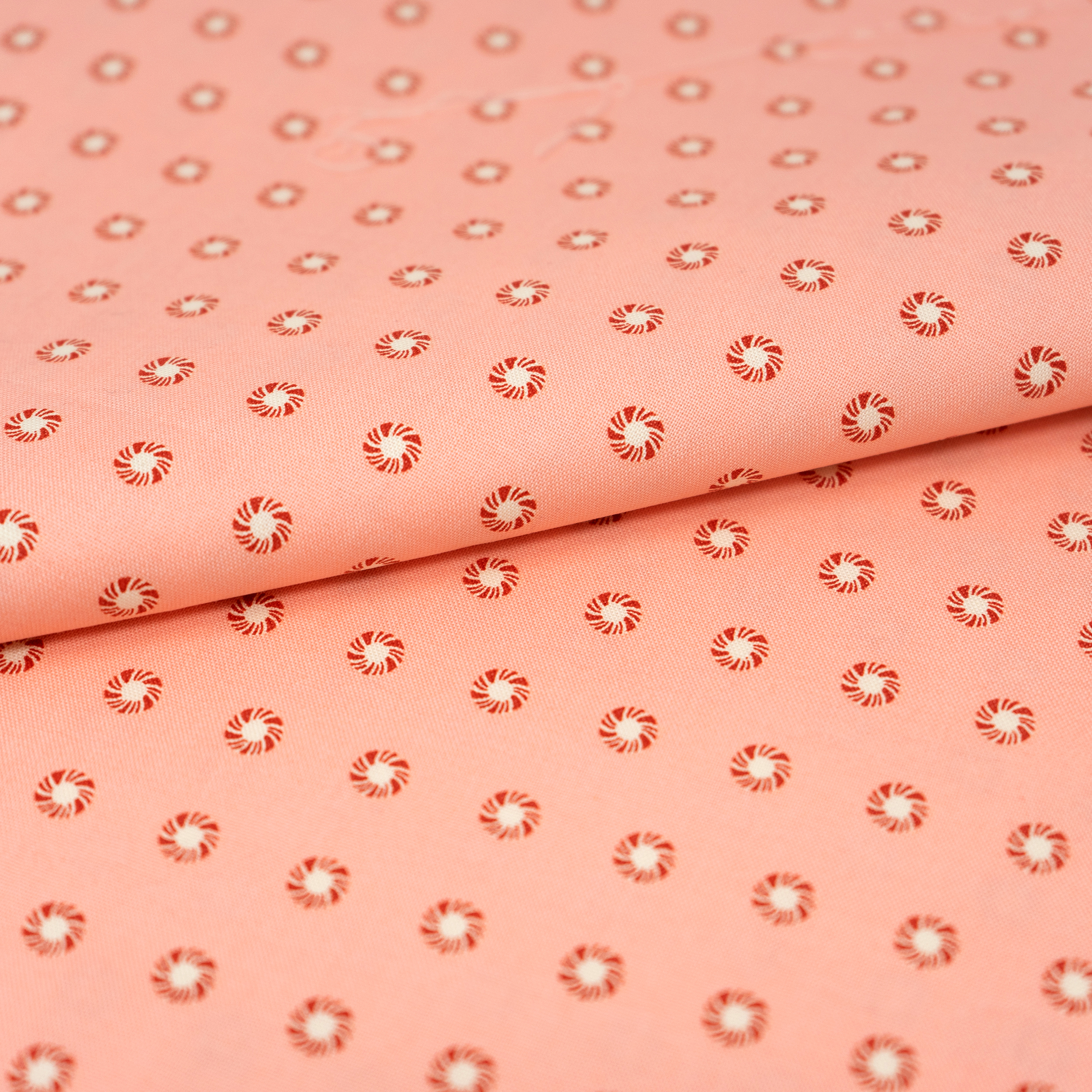 Singer Fabrics Christmas Collection 44" X 2 Yd 100% Cotton Holiday Village Stars Sewing & Craft Fabric, Pink And White