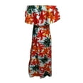 thumbnail image 4 of Vestido hasta el tobillo con estampado de manga corta y estampado de manga corta para mujer Fridja nalpqowj4826, 4 of 5