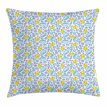Baby Throw Pillow Cushion Cover Washing Time Themed Image With Soap Classy Washing Decorative Pillows Baby Throw Pillow Cushion Cover Washing Time Themed Image With Soap Classy Washing Decorative Pillows