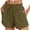 X-608Green, variant on YMNXA Women's Summer Shorts Elastic Waist Lace Up Solid Color Comfortable Breathable Sports Shorts With Pockets For Casual Daily Wear,Grey,L