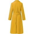 thumbnail image 3 of utcoco women's open front wool blend trench long coat with belt, 3 of 4