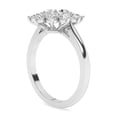 thumbnail image 4 of AFFY Halo Floral Style, 1.75 Carat (Ctw) Oval And Round Lab Created Moissanite Engagement Ring For Women In 14k Solid White Gold | VVS1 Quality Ring Size-8, 4 of 5