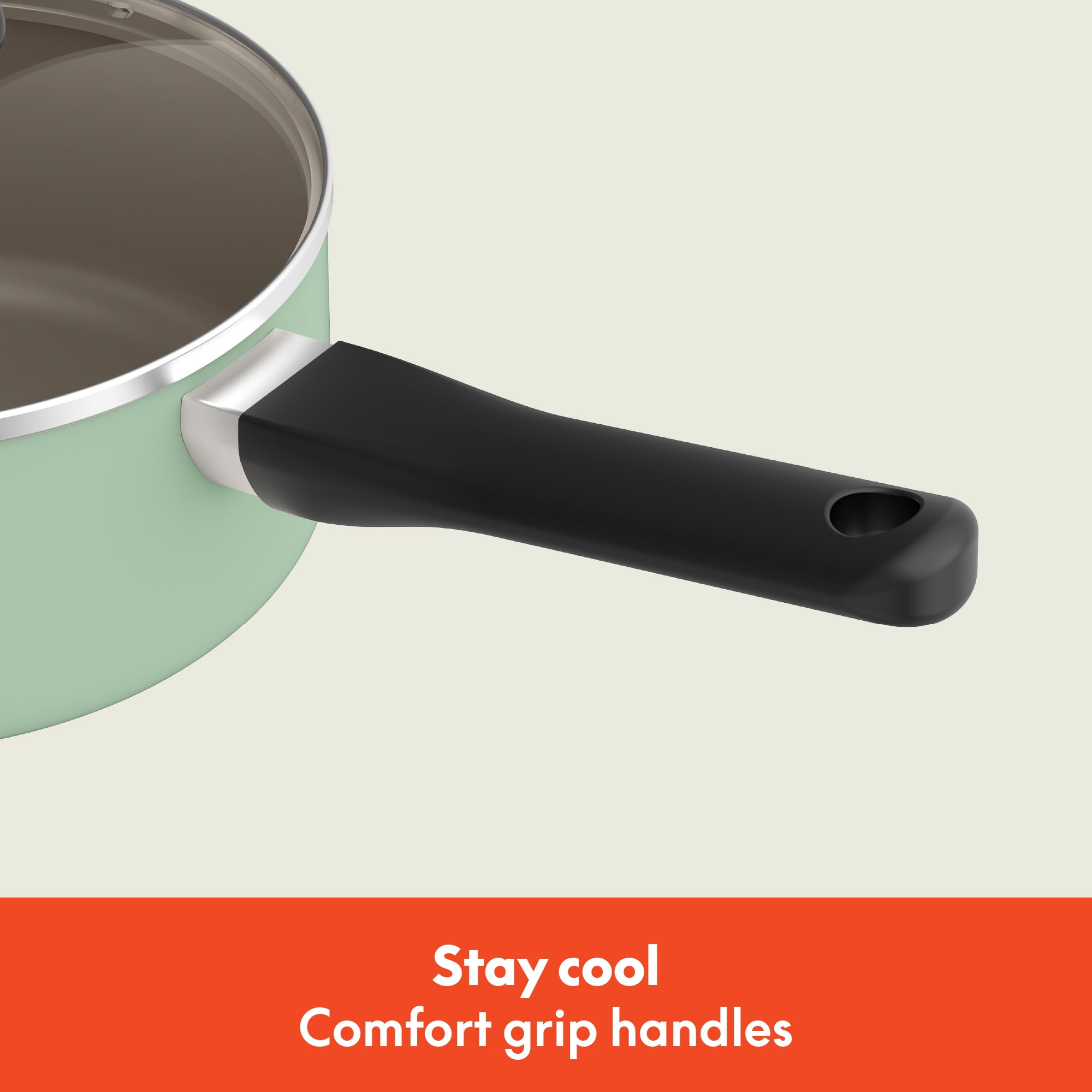 Bella 12 Piece Ceramic Nonstick Cookware Set, Seaglass