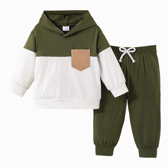 Ccpelsie Little/Big Boys Clothes Fall and Winter Pullover Sweatshirt Tops and Pants Outfits Set Fashion Casual outfit for Kids(AG,12-18 Months)