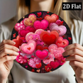 thumbnail image 4 of 2D Flat 1pc 8x8inch Decorative Signs & Plaques Valentine'S Day, Lots Of Love, Black And Red Love Metal Signs and Wreaths., 4 of 6