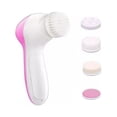 thumbnail image 3 of FELTECHELECTR Cepillo limpiador facial eléctrico para limpieza profunda de poros, para mujer y hombre, con 5 cabezales (rosa), 3 of 6