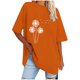 thumbnail image 1 of Camisetas de Manga Corta para las Mujeres Impreso Cuello Redondo Suelto Camiseta, Casual Cuatro Estaciones Blusa para el Hogar, 1 of 3