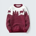 thumbnail image 2 of Leesechin Winter Sweaters for Men Casual Everyday Crew Neck Christmas Rhomboid Pullover Sweater Half High Neck Long Sleeve Sweater 2X Wine, 2 of 6