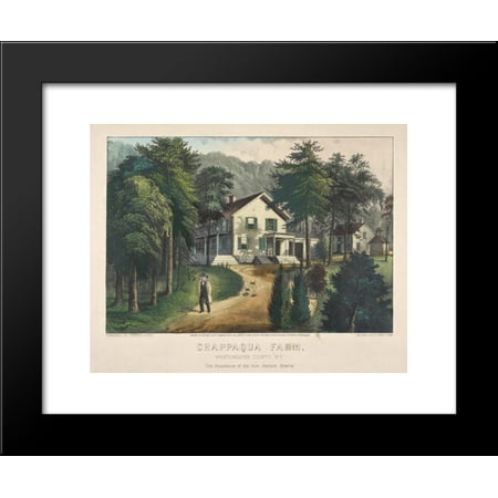Chappaqua Farm, Westchester County, N.Y., The Residence of Hon. Horace Greeley 20x24 Framed Art Print by Currier and (Best Places To Live In Westchester Ny)