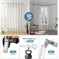 thumbnail image 5 of Urbanest Adjustable Double Curtain Rod Set Door Knob Manhattan Finials – 1″ Front & 5/8 Back Rod With Glossy White Rod, 48–84 Inches, 5 of 6