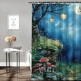 thumbnail image 2 of Orinice Mushrooms Rocks Full Moon Bathroom Decor Set, Colorful Luxurious Polyester Fabric Fashion Shower Curtain with Hooks, Waterproof Bathroom Decoration 60x72, 2 of 7