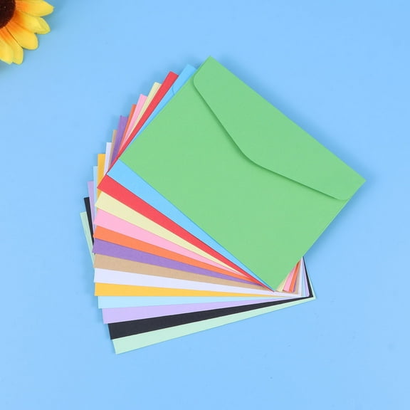 WHAMVOX Mini Envelopes for Cards Use Assorted Color Paper Classic Flap Design 140 Pieces 3.5 x 2.75 Inches