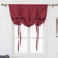thumbnail image 1 of Nvzi Blackout Tie Up Curtain Thermal Insulated Window Adjustable Balloon Curtain Shade for Small Window Rod Pocket (46" x 63", Wine Red), 1 of 2