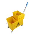 thumbnail image 4 of Cubo para fregar suelos con ruedas, escurridor lateral y asa de transporte para uso en hoteles y escuelas. 20 litros, 4 of 8