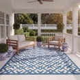 thumbnail image 3 of Safavieh Courtyard Alvin Geometric Indoor/Outdoor Area Rug, Navy/Beige, 5'3" x 7'7", 3 of 10
