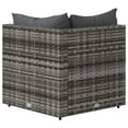 thumbnail image 3 of vidaXL Garden Corner Sofa with Cushions Grey Poly Rattan, 3 of 5