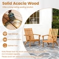 thumbnail image 6 of Costway 2PCS Patio Acacia Wood Adirondack Chair Lounge Armchair sturdy Outdoor Garden, 6 of 9