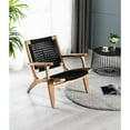 thumbnail image 6 of Boraam Wood Harrison Woven Rope Accent Chair - Black/Natural Finish, 6 of 9