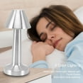 thumbnail image 4 of Lámpara Táctil LED, Luz De Mesa Inalámbrica Recargable 3 Colores De Luz Para La Cama, Estantería, Comedor, 4 of 7
