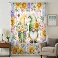 thumbnail image 2 of Sunflowers Semi Sheer Curtains Drapes for Living Room,Bedroom,French Doors Window 96 Inches Long,Spring Gnomes Hydrangea Daisy Flowers Pink Plaid Rod Pocket Chiffon Curtain Voile Drapery Panel, 2 of 8
