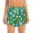thumbnail image 2 of Goofa Flying Bees Printed Women 2 in 1 Running Shorts,Quick Dry Athletic Workout Shorts,High Waisted Athletic Shorts with Liner Pockets-Small, 2 of 9