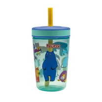 Nuby Thirsty Kids FlexStraw Sippy Cup, Animal Design, 14 fl oz