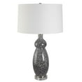 thumbnail image 3 of Maklaine 1-Light Contemporary Glass & Fabric Table Lamp in White/Gray, 3 of 6