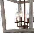 thumbnail image 2 of TOMIYA Dining Room Lighting Fixtures Hanging Farmhouse Antique Wood Pendant Light Rustic Metal 4-Light Arms French Country Style, 2 of 7