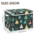 thumbnail image 3 of Storage Box With Lid 16.5x12.6x11.8In Foldable Stacked Household Storage Box Colorful Cute Christmas Tree, 3 of 7