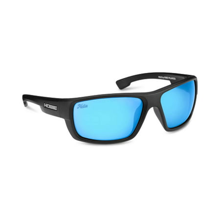 Hobie Eyewear Mojo Sunglasses Satin Black Polarized Grey with Cobalt Mirror Lens