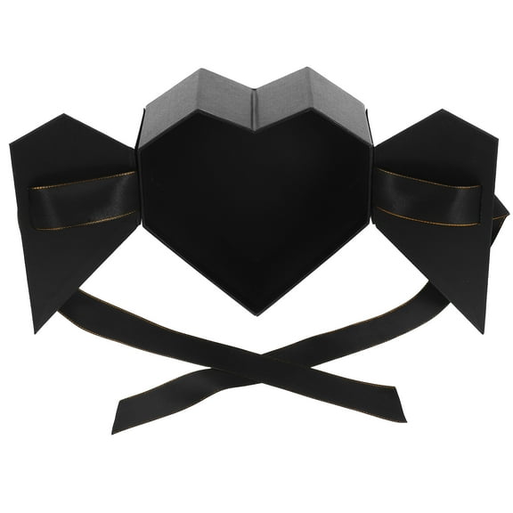 Heart Shaped Treats Heart Boxes Gift Box Packaging Box 22X21X10CM Black
