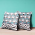 thumbnail image 4 of Amrita Sen Lotus Throw Pillow in Mint Gray Orange 16x16, 4 of 5