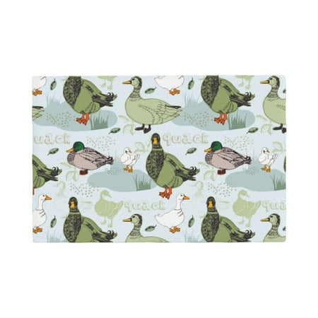 

Placemats Set of 4 Mallard Ducks Wild Birds Heat Resistant Non - Slip Place mats Waterproof table mat for Kitchen Dining-4片装