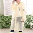 thumbnail image 2 of XASZHN Imperméable Transparent à Pois à la Mode pour Enfants avec Capuche une Pièce pour Randonnée en Plein Air Jaune Taille Unique, 2 of 4