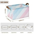 thumbnail image 7 of Yayeee Foldable Storage Basket for Shelves with Handles Waterproof Cloth Bins, Blue Gradient, 7 of 7