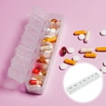thumbnail image 3 of Portable Pill Box Lightweight Pill Storage Container Transparent Medicine Box, 3 of 8