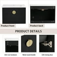 thumbnail image 5 of 28 Inch Wall Mounted Bathroom Vanity with Ceramic Basin, Bathroom Sink Cabinet with 2 Soft Close Doors Gold Metal Handle for Small Room, Black, 5 of 9