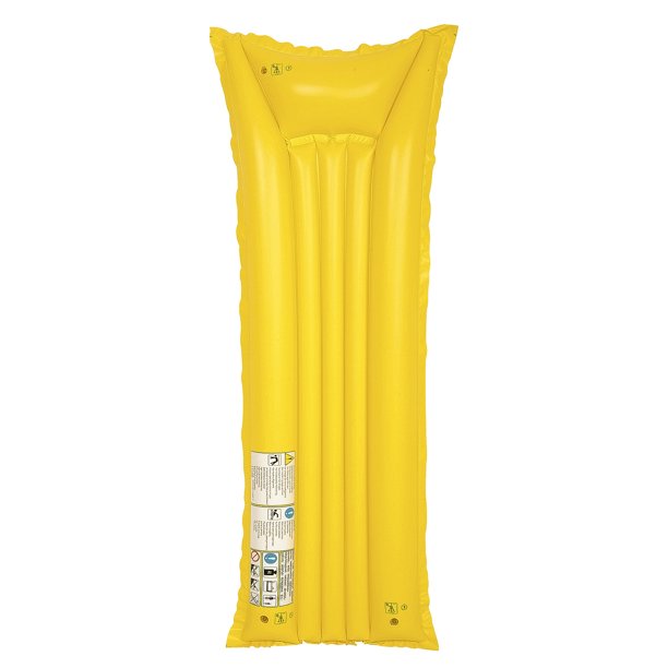 Pool Central 72" Inflatable Yellow Air Mattress Raft Float with Pillow