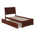 thumbnail image 2 of Portland Twin Extra Long Bed with Footboard and Twin Extra Long Trundle in Walnut, 2 of 7