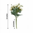 thumbnail image 4 of BalsaCircle 2 Bouquets Ivory 12" Artificial Flowers Faux Open Roses Floral Bushes Party Events Decorations Supplies, 4 of 8