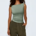 thumbnail image 2 of Women's Casual Round Neck Solid Fashion Tank Top Comfortable Stretch Fit Basic Layering Piece Versatile Everyday Wear, 2 of 2